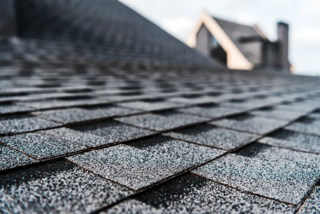 Rooftop shingles.